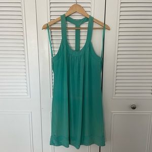 Banana Republic Silk Dress in Sea Green
